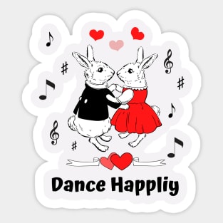 Dance Happliy Sticker